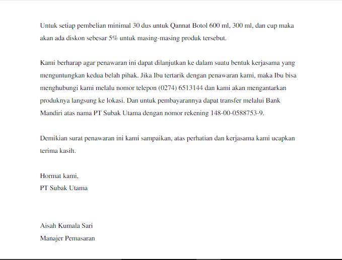 11. Contoh Surat Balasan Kerjasama