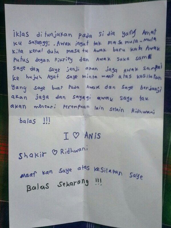 3. Contoh Surat Cinta Buat Pacar Wanita