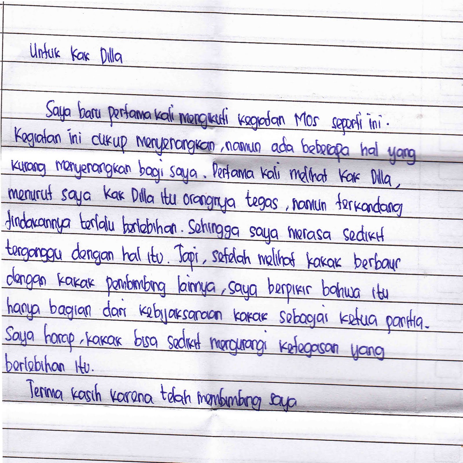 5. Contoh Surat Cinta OSIS Lucu