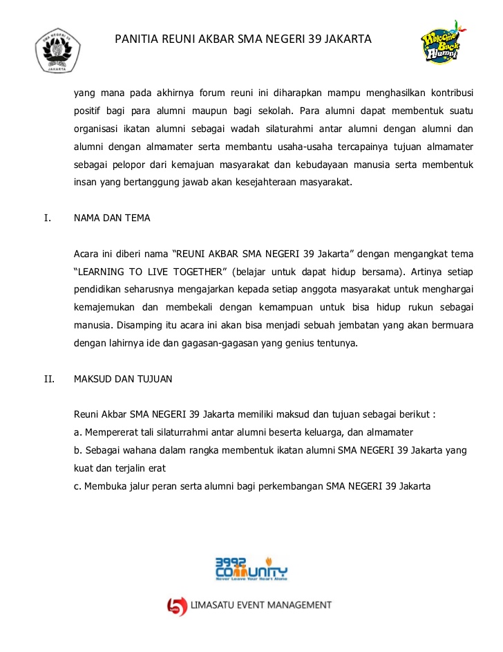 7. Contoh Surat Pengajuan Dana Untuk Acara Reuni