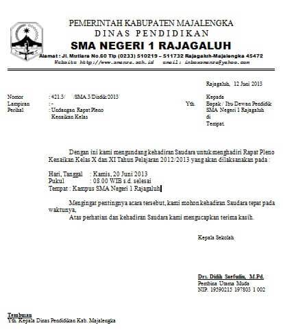 9. Surat Undangan Rapat Perusahaan Internal