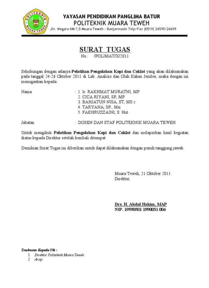 Surat Tugas Pelatihan