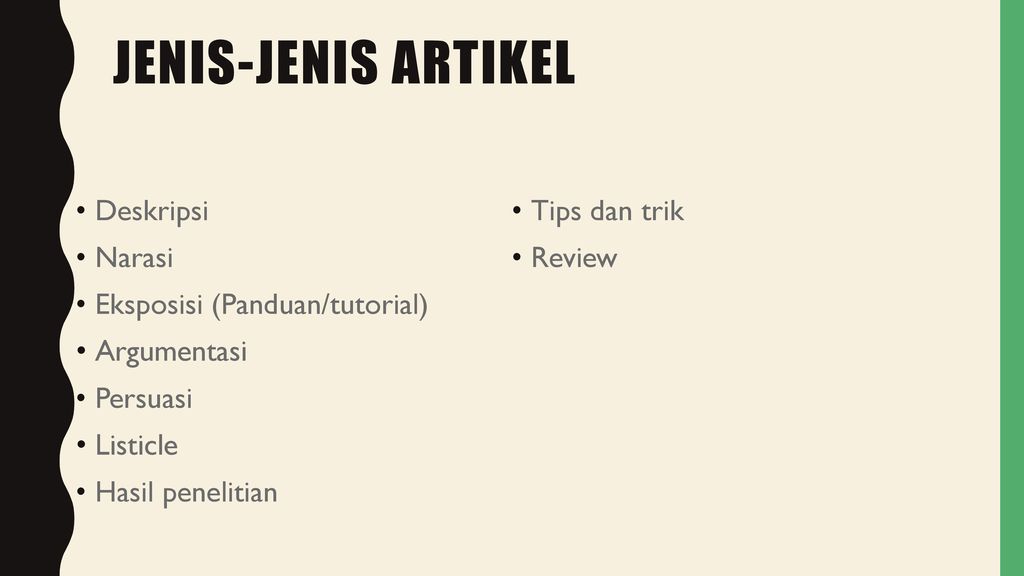 Jenis Jenis Artikel