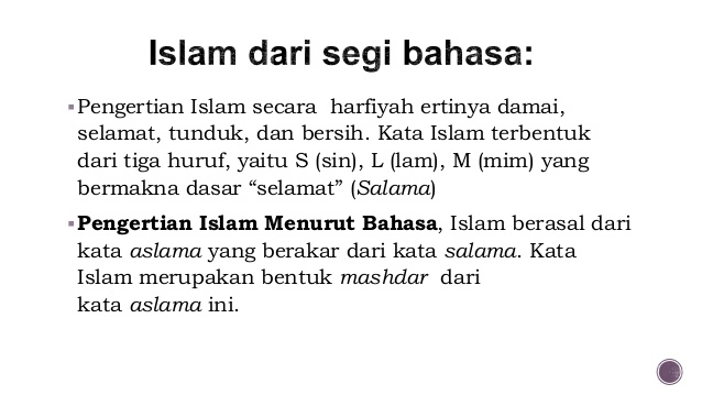 Pengertian Islam Menurut Bahasa