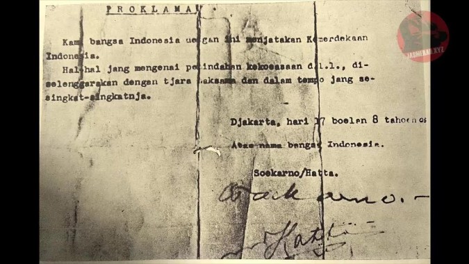 Penyusunan Konsep Naskah Proklamasi Sejarah Di Secarik Kertas