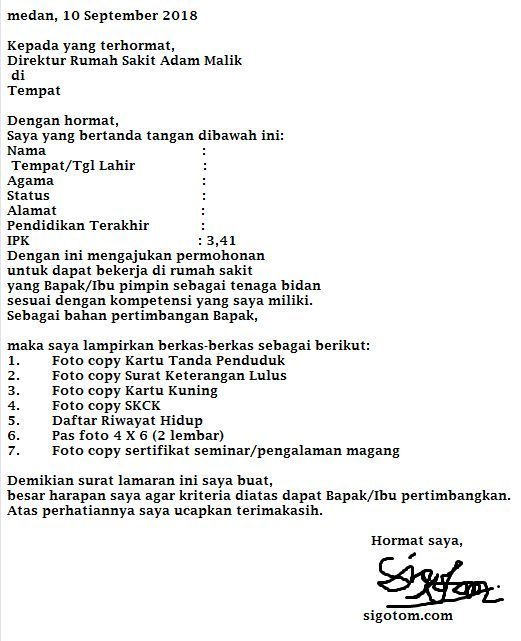 2. Contoh Surat Pengalaman Kerja Bidan Puksesmas