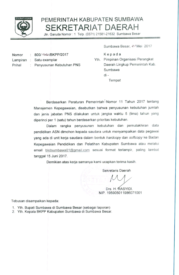 4. Contoh Surat Permintaan Data