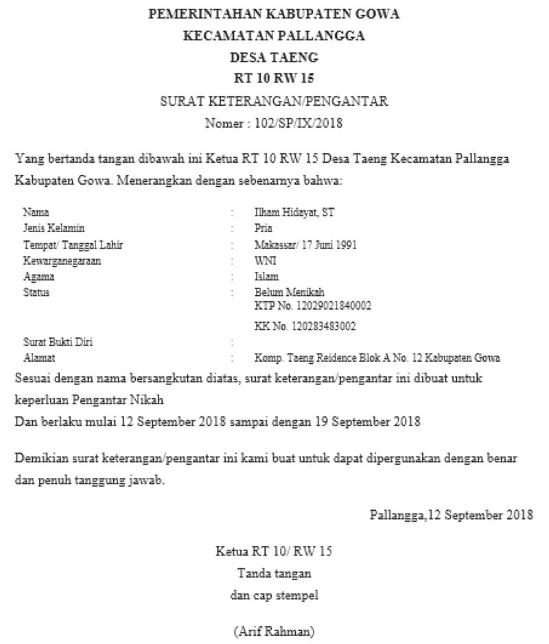 6. Contoh Surat Pengantar Dokumen