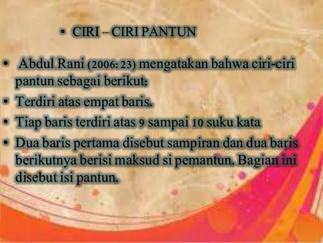 Ciri Pantun Gurindam