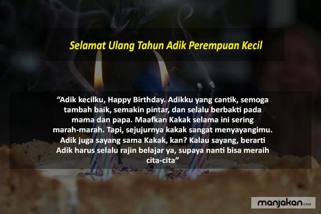 Selamat Ulang Tahun Adik Perempuan Kecil