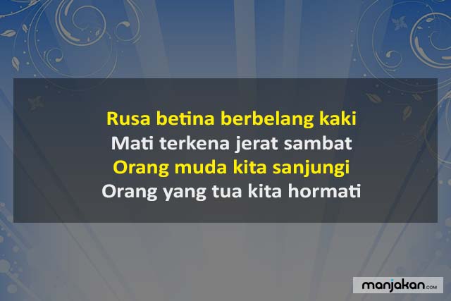 Contoh Pantun Kanak Kanak