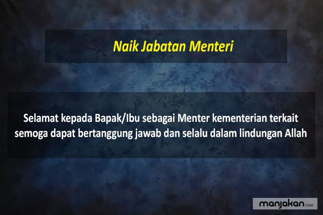 Naik Jabatan Menteri