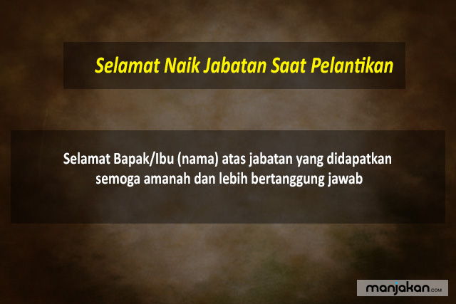 Naik Jabatan Saat Pelantikan