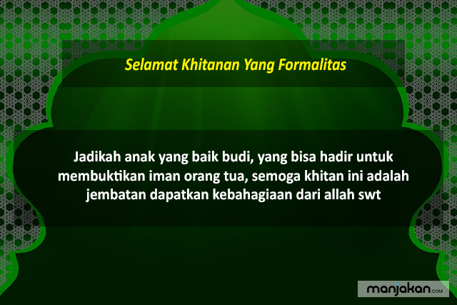 Selamat Khitanan Yang Formalitas