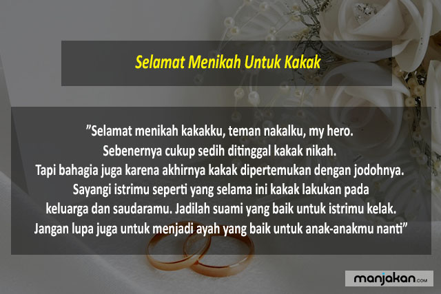 Selamat Menikah Untuk Kakak