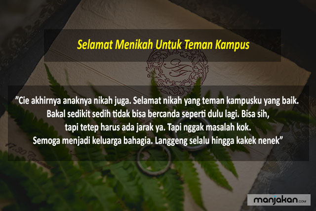 Selamat Menikah Untuk Teman Kampus