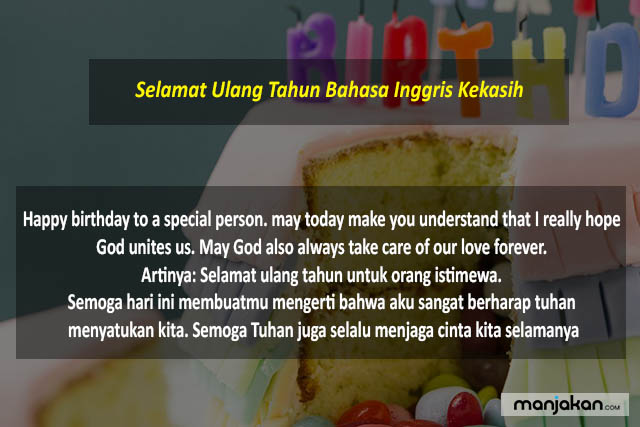 Selamat Ulang Tahun Bahasa Inggris Kekasih