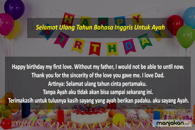 Selamat Ulang Tahun Bahasa Inggris Untuk Ayah