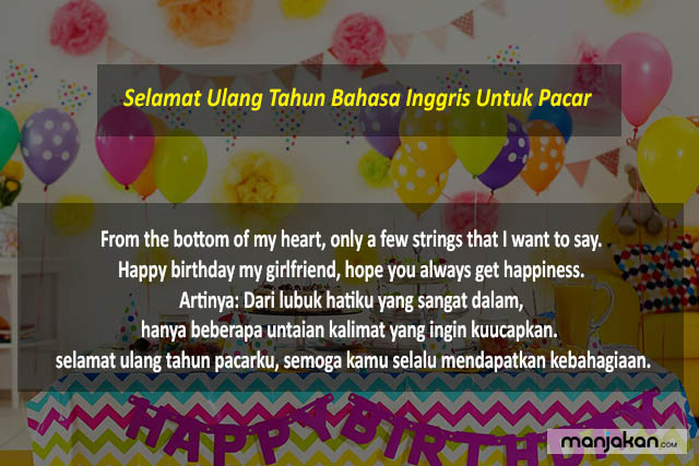 Selamat Ulang Tahun Bahasa Inggris Untuk Pacar 