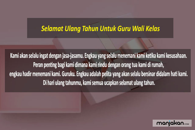 Ucapan Ulang Tahun Untuk Guru Wali Kelas