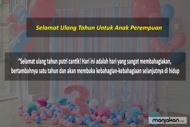 Ulang Tahun Untuk Anak Perempuan