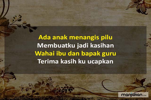 Pantun Terima Kasih Kepada Guru