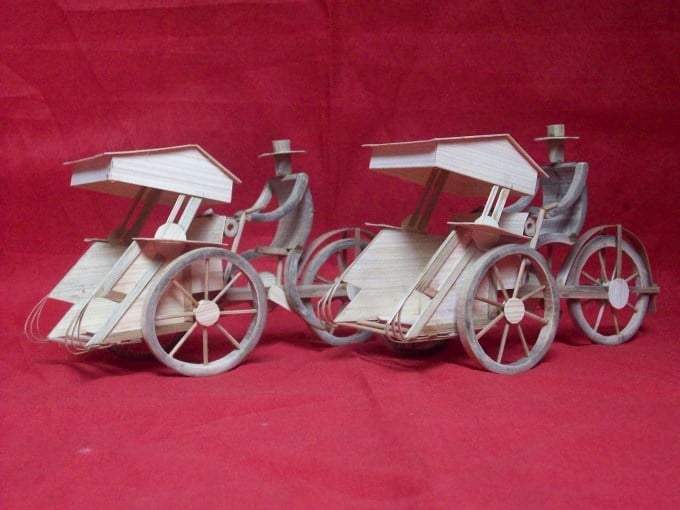 Becak Dari Stik Es Krim