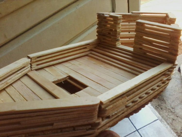 Miniatur Perahu Dari Stik Es Krim