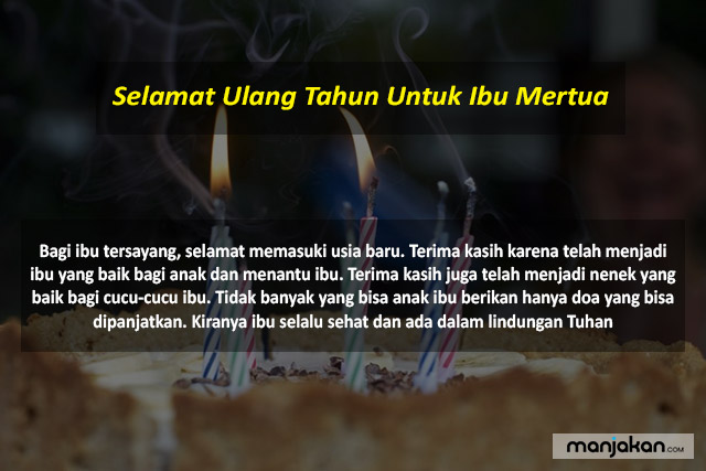 Selamat Ulang Tahun Untuk Ibu Mertua