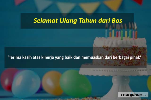 Selamat Ulang Tahun Dari Bos