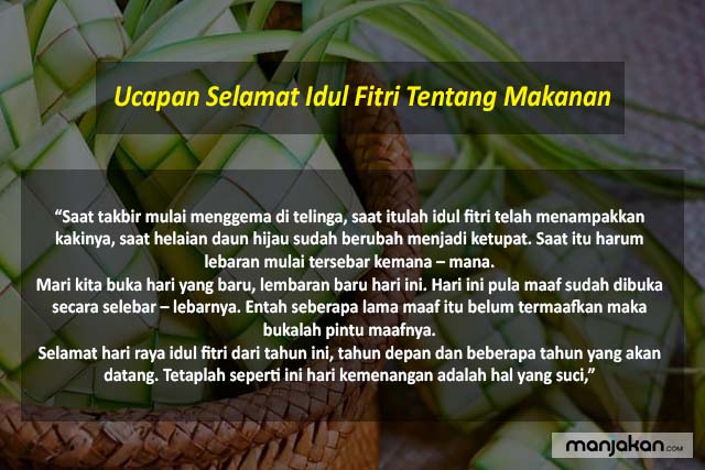 Ucapan Selamat Idul Fitri Tentang Makanan