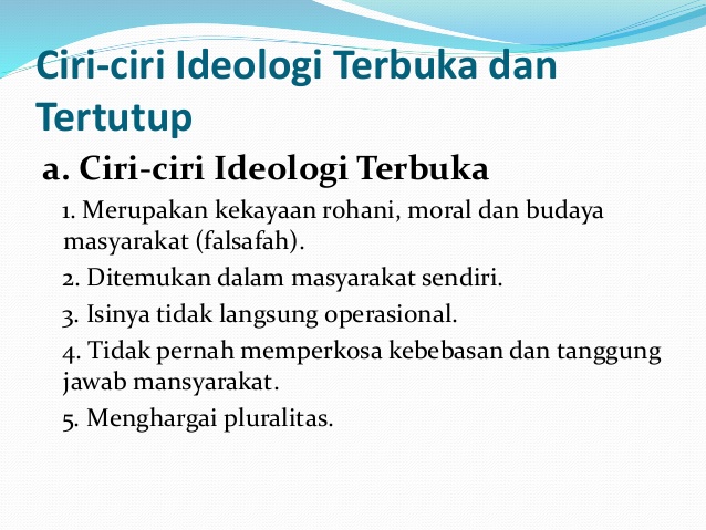 Ciri Ciri Pancasila Sebagai Ideologi Terbuka