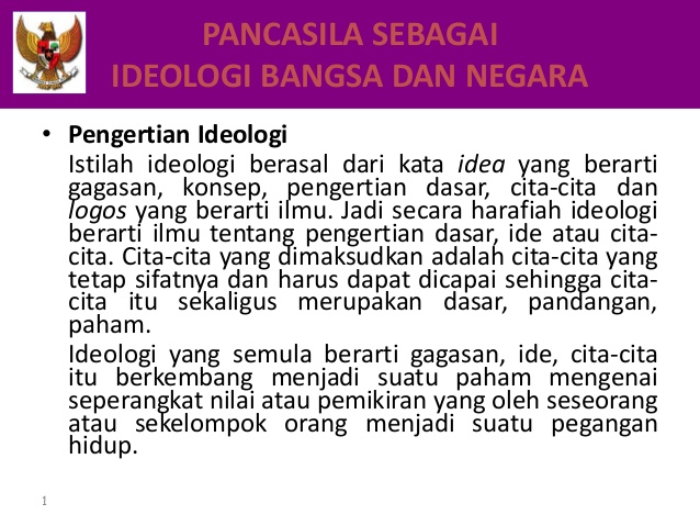 Definisi Pancasila Sebagai Ideologi