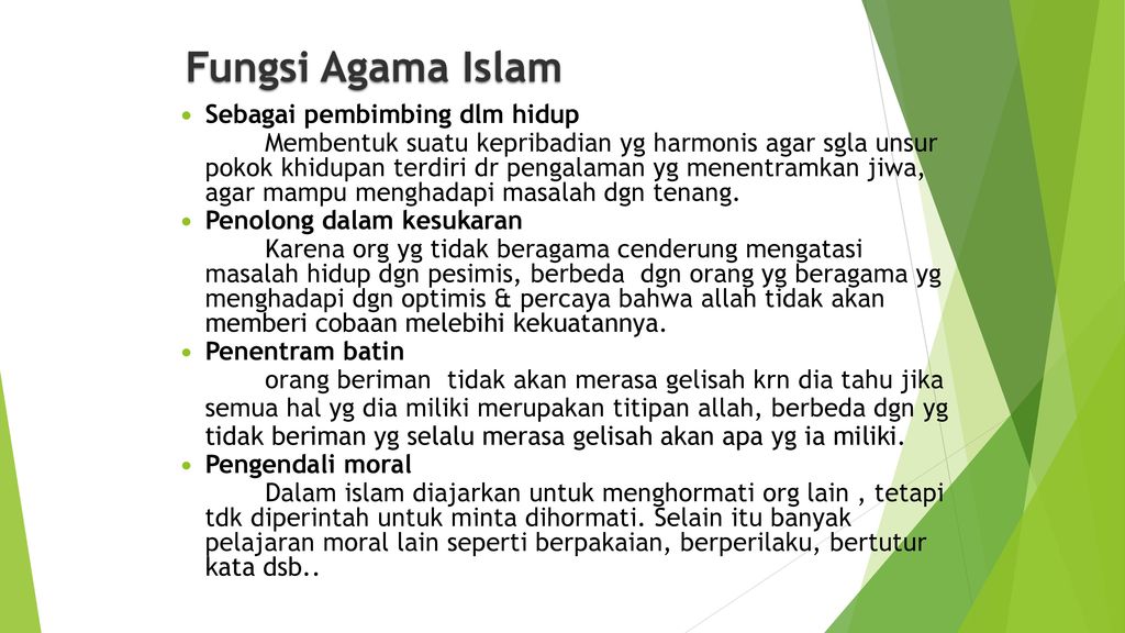 Fungsi Agama Islam