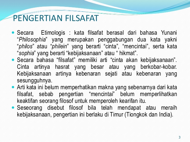 Pengertian Filsafat Secara Umum